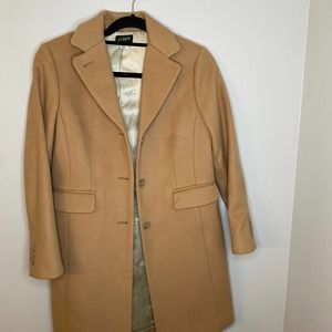 J.crew wool cashmere blend Pea Tan Brown coat size 4P